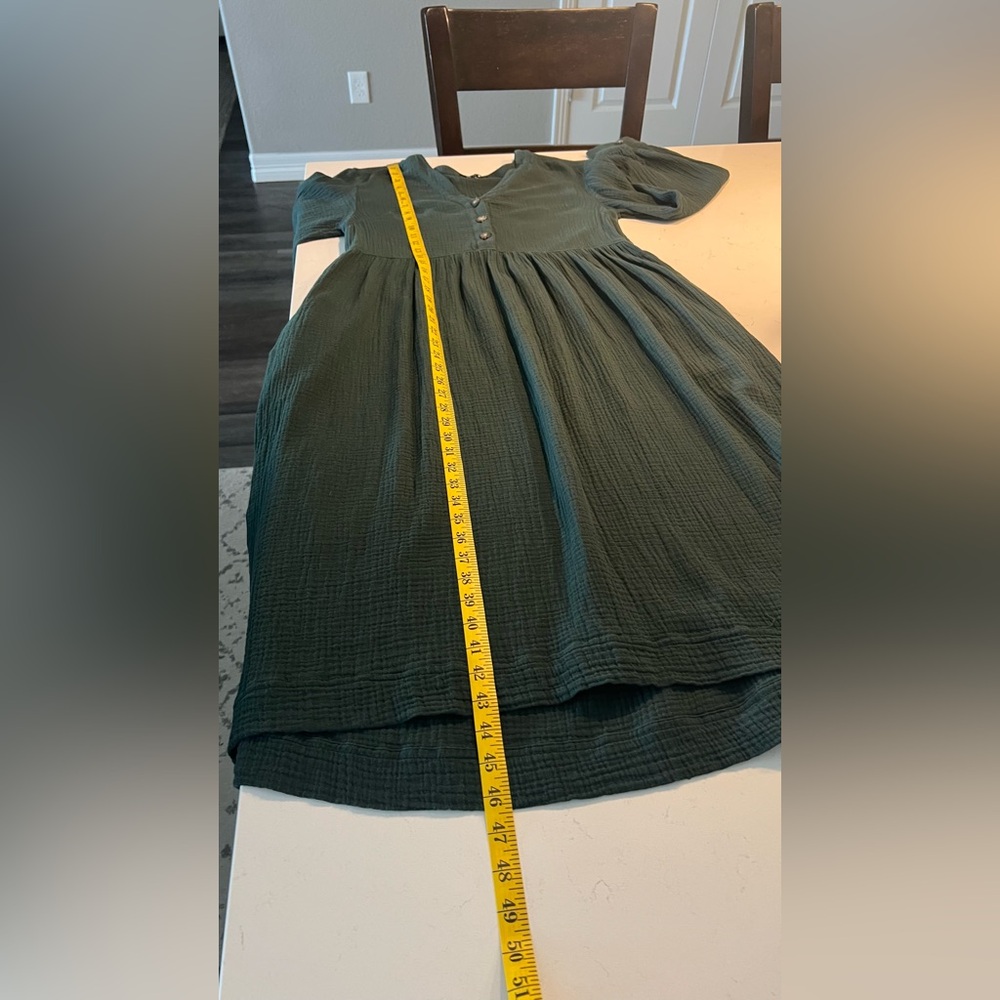 Madewell Lightspun Button-Front Midi Dress Size 4 - Picture 8 of 14